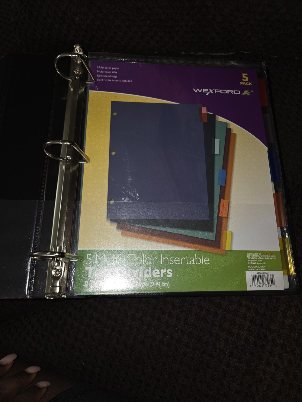 Durable View 3-Ring Binder in Black, Pack Of 2 - Picture 3 of 3